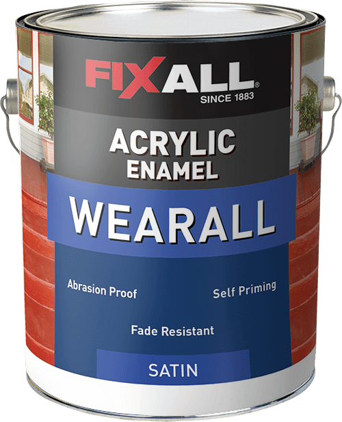 FixAll  Wearall Acrylic Enamel Satin Silver & Gray - 1 Gallon (1 Gallon, Silver & Gray)
