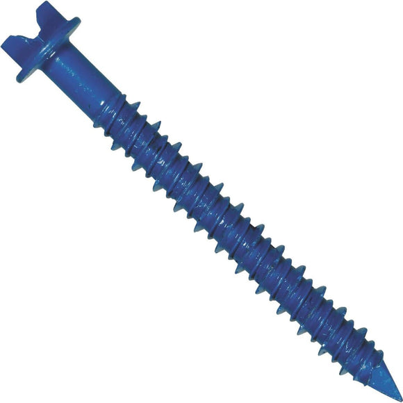 Hillman 1/4 In. x 2-1/4 In. Slotted Hex Washer Tapper Concrete Screw (15 Ct.)
