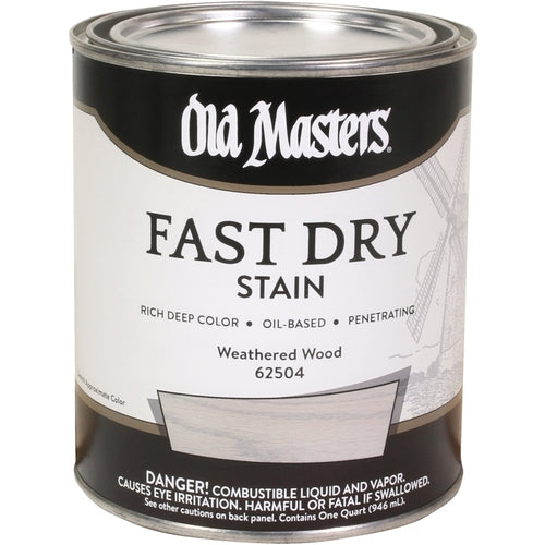 Old Masters 62504 Weathered Wood Fast Dry Stain, Oil Based, 1 Quart