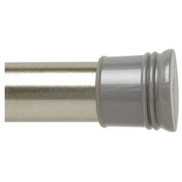 Shower Tension Rod, Adjustable, Brushed Chrome, 42 to 72-In.