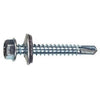 Sheet Metal Self-Drilling Screws With Washer, Hex Head, Zinc, 1/4-14 x 1-In., 1-Lb.