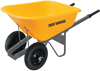 True Temper 6 Cubic Foot RP6DW8 Poly Wheelbarrow With Dual Wheels