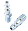 Forney Industries, Inc. Industrial/Milton Style Plug, 1/4 in x 1/4 in MNPT (2-Pack)