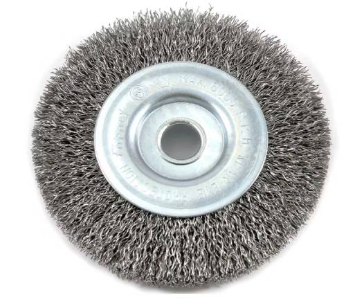 Forney Wire Wheel, Crimped, 4 in x .012 in x 1/2 in Arbor