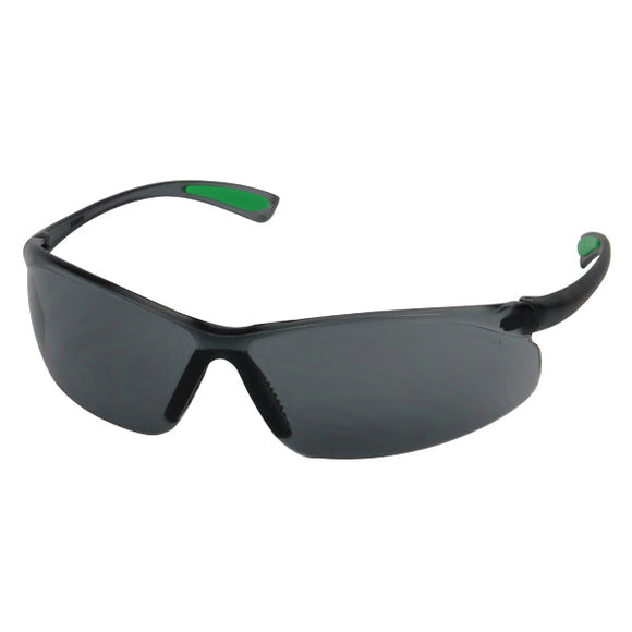 SAFETY WORKS Semi-Rimless Feather Fit Gray Safety Glasses