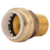Push Fit Pipe Connector, 1-In. PVC x 1-In. MPT