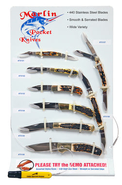 Alco Manufacturing 3-1/2”  Bone Handle Knife – 3 Blade