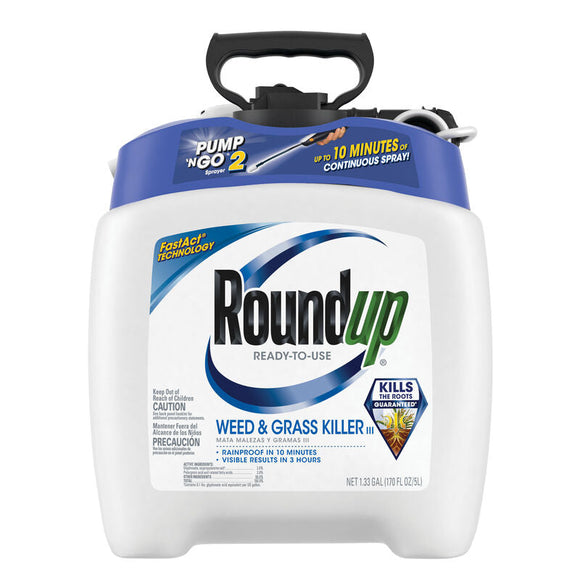 Roundup® Ready-To-Use Weed & Grass Killer III with Pump 'N Go® 2 Sprayer 1 Gallon