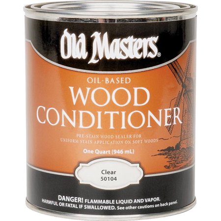 Old Masters 50104 Wood Conditioner, Stain Controller ~ Quart Clear