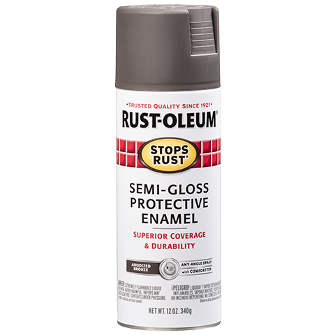 Rust-Oleum® Protective Enamel Spray Paint Semi-Gloss Anodized Bronze (12 Oz, Semi-Gloss Anodized Bronze)