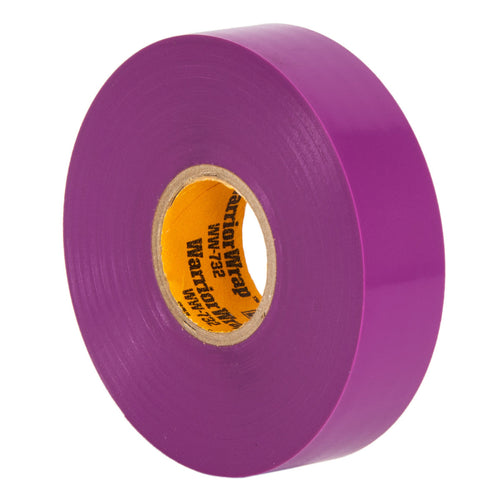 NSI Industries WW-732-VT WarriorWrap Premium 3/4 in. x 66 ft. 7 mil Vinyl Large Electrical Tape, Violet