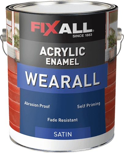 FixAll  Wearall Acrylic Enamel Satin Silver & Gray - 1 Gallon (1 Gallon, Silver & Gray)