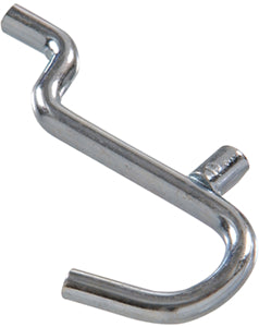 5/8  ZINC PLATED PEG CURVED HOOK 8 COUNT