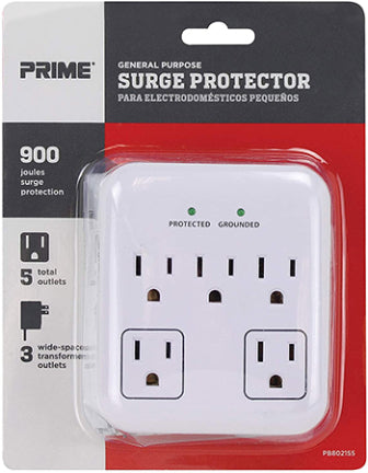 5 OUTLET WHITE SURGE TAP