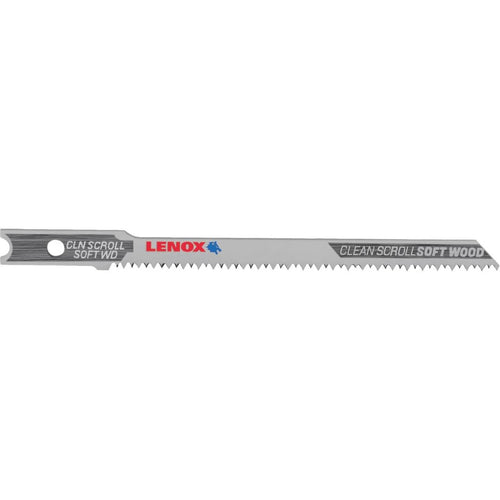 Lenox U-Shank 3-1/2 In. x 20 TPI High Carbon Steel Jig Saw Blade, Clean Scroll Soft Wood (3-Pack)