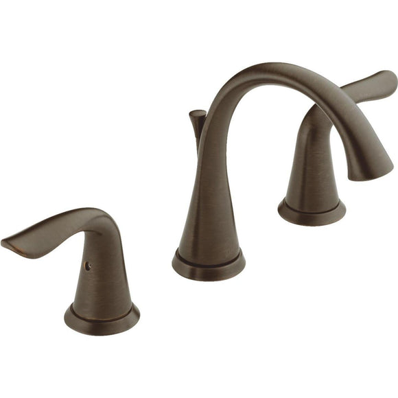 Delta Lahara Venetian Bronze 2-Handle Lever 8 In. Widespread Bathroom Faucet with Pop-Up