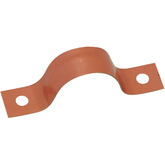 Jones Stephens 1/2 In. Copper Plated Steel Pipe Strap