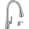 Delta Charmaine Chrome Single Handle Pull-Down Kitchen Faucet with Soap Dispenser