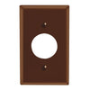 Leviton 1-Gang Smooth Plastic Single Outlet Wall Plate, Brown