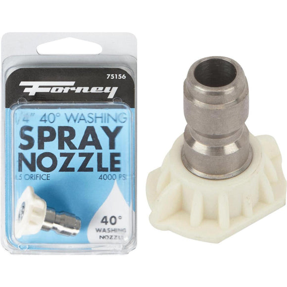 Forney Quick Connect 4.5mm 40 Deg. White Pressure Washer Spray Tip