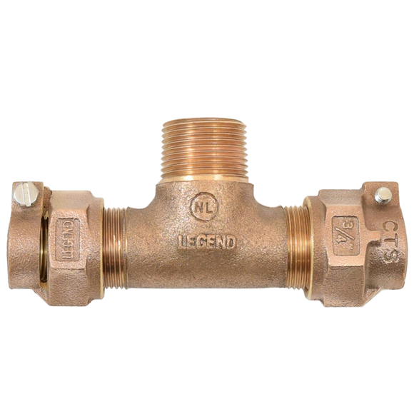 Legend Valve 313-384NL No Lead Bronze Pack Joint X Pack Joint X Mnpt Tee 3/4