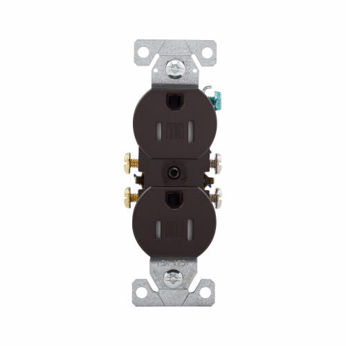 Eaton Cooper Wiring Residential Grade Duplex Receptacle 15A, 125V Brown (Brown, 125V)