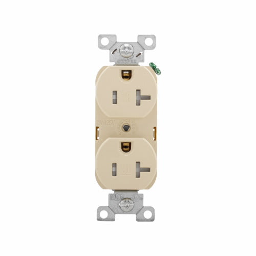 Eaton Cooper Wiring Commercial Specification Grade Duplex Receptacle 15A, 125V Ivory (Ivory, 125V)