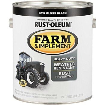 Rust-Oleum 280168 Farm & Implement Finish, Low Gloss Black ~ Gallon
