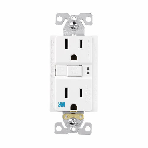 Eaton Cooper Wiring GFCI Receptacle Weather Resistant 15A, 125V White (White, 125V)