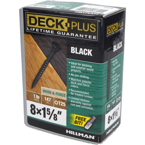 Deck Plus Black Deck Screws #8 X 1-5/8