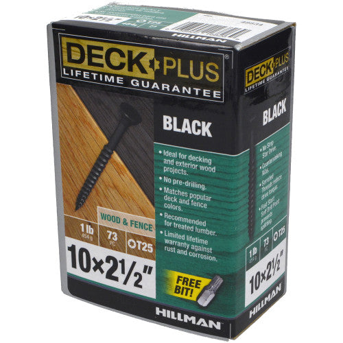 Deck Plus Black Deck Screws #10 X 2-1/2