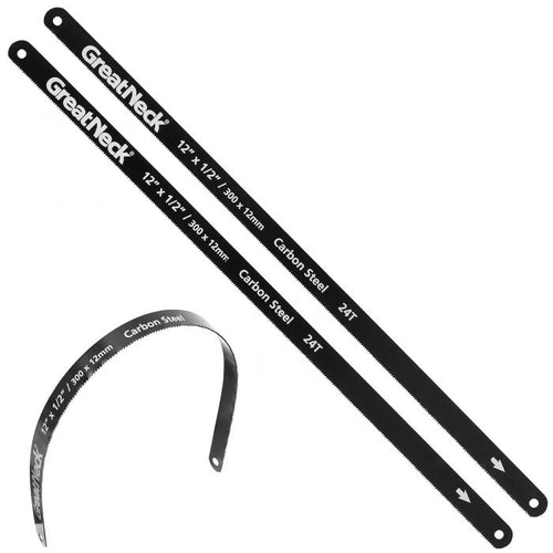Great Neck Saw Manufacturing 24 TPI Standard Hacksaw Blade Set (12 Inch)